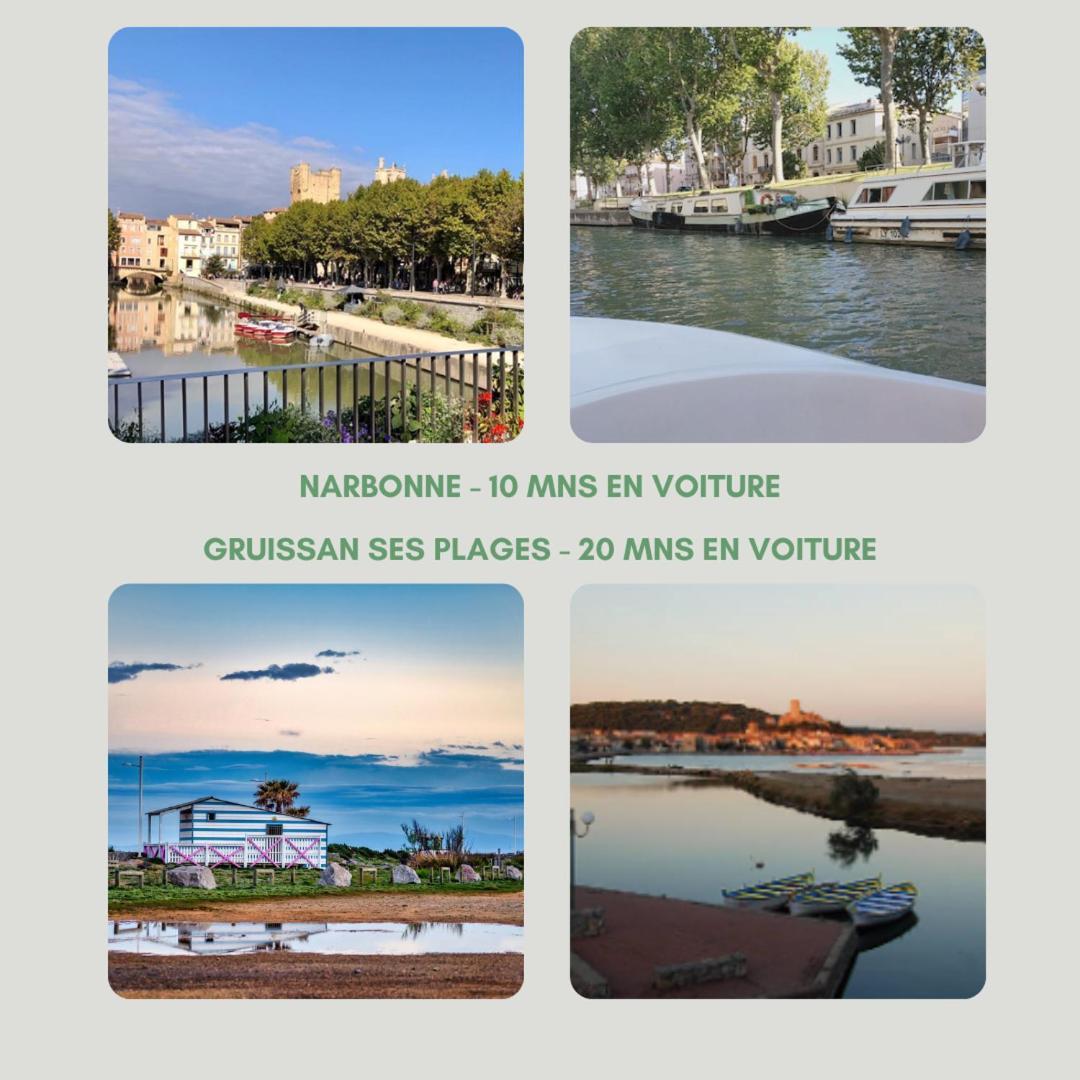 Notre Maison Aux Volets Bleus Ouveillan Екстериор снимка